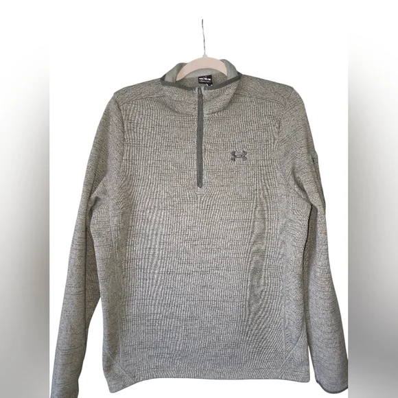 Under Armour Men's Expanse Specialist 1/4 Zip Pullover Green Med Sleeve Pocket - Picture 1 of 10